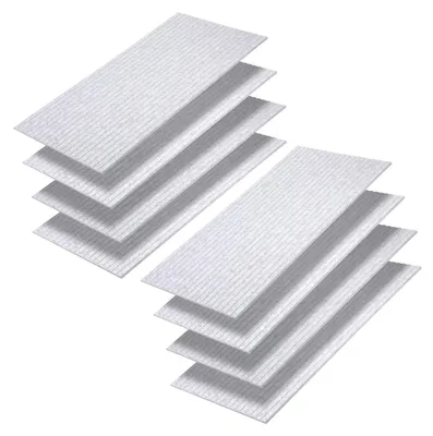 Zdjęcie produktu dla Panele akustyczne ISOISL, filcowe, samoprzylepne, 8 sztuk, 120 x 60 x 0,9 cm, pochłaniacze dźwięku do montażu na ścianie, z pionowymi rowkami, kolor szary
