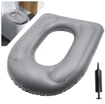 Immagine prodotto di Omgoods - Cuscino gonfiabile per sedile del water con pompa manuale