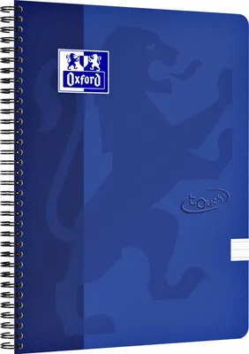 Immagine prodotto di Oxford - Blocco a spirale Touch A4 a righe 140 pagine 80gr blu | 5 pezzi