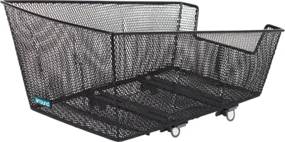 Immagine prodotto di AROUND 10017 Cestino posteriore per bicicletta College Basic 52x31x22 cm con Fix-System a maglie strette, nero
