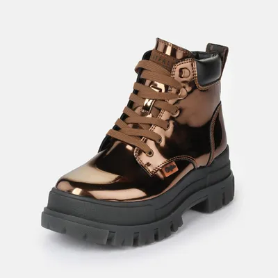 Produktbild von Buffalo Damen Elegante Stiefelette Aspha Lace Up Mid 1622635 Goldfarben