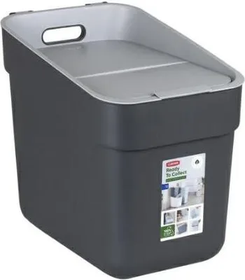Produktbild von Curver Mülleimer Ready to Collect 20L Dunkelgrau