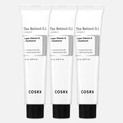 Produktbild von COSRX Retinol 0.1 Gesichtscreme Anti-Aging Anti-Falten Creme mit Hyaluronsäure, 3x 20ml