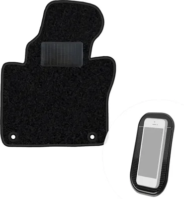 Produktbild von moto-MOLTICO Fahrer Fußmatte Auto Velours Fahrerseite Autoteppiche Schwarz Fahrermatte 1-teilig passend für VW Touran 2003-2015