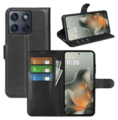 Produktbild von Klapphülle für Motorola Moto Edge 70 Handy Tasche Wallet Case Handyhülle Schwarz