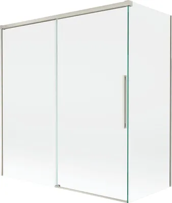 Immagine prodotto di Mexen Rox separè da bagno 2 ante scorrevoli 150 + 70 x 150 cm, trasparente, nichel spazzolato - 8C9-150-070-97-00