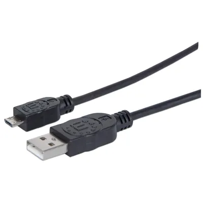 Produktbild von MANHATTAN USB Kabel A -> micro B St/St  1.80m sw