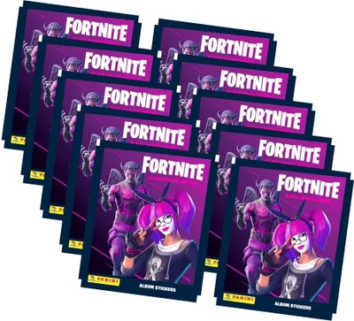 Produktbild von Fortnite Black Frame Sticker Serie 2 (2020) - 10 Tüten (50 Sticker)