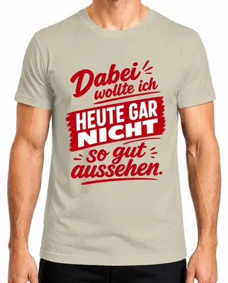 Imagen del producto de Camiseta para hombre, diseño "Statement Sarkasmus Party", color natural, talla XL