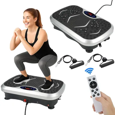 Produktbild von Vibrationsplatte, Vibrotrainer, Bluetooth Fitnessgeräte, Oszillierende Trainingsplattform, 5 Trainingsprogramme, 99 Stufen, mit 2 Expanderbänder