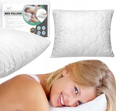 Obrázek produktu pro polštář 40 x 40 cm, prošívaný polštář s výplní ze silikonové pěny, prémiový polštář na spaní od Medi Slee