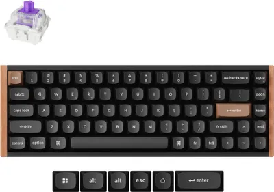 Produktbild von Keychron K6 HE Kabellose Mechanische Tastatur, ANSI US, Special Edition / Black / Gateron Double-Rail Magnetic Nebula Switch K6H-F1