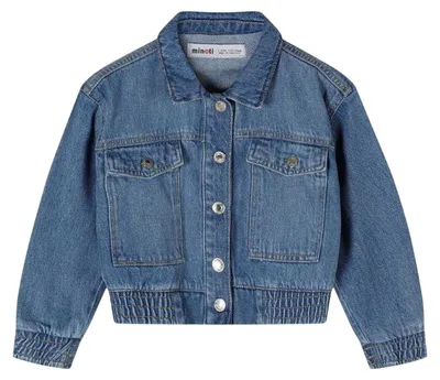 Produktbild von Minoti - Bomberjacke für Mädchen, Denim MN775 (152-158) (Blau)