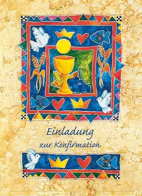 Produktbild von Konfirmation - Einladungskarten – Symbole