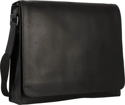 Produktbild von LEONHARD HEYDEN Leder Schultertasche mit Laptopfach Dakota Messenger Bag Black schwarz