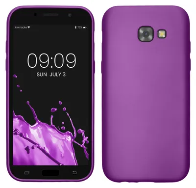 Produktbild von kwmobile Handyhülle für Samsung Galaxy A5 (2017) Hülle - Silikon Case metallisch schimmernd - Schutzhülle Cover - Metallic Violett