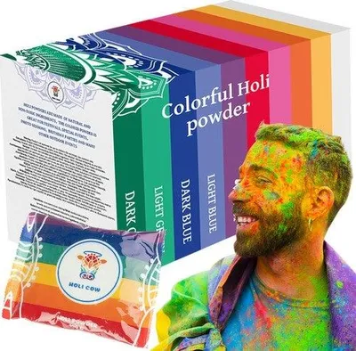 Image de Poudre Holi colorée - lot de 10x100g