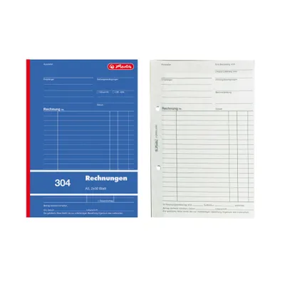 Produktbild von Herlitz Formularbuch "Rechnung 304" DIN A5 2 x 50 Blatt