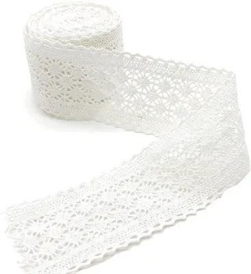 Produktbild von Kantlint mit Blumenmuster, 5,8 m, 58 mm, weiß, für Accessoires