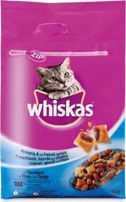 Productafbeelding van Whiskas Droogvoer, 3,8 kg - Volwassen katten (1+ jaar), met tonijn
