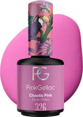 Produktbild von Pink Gellac - Shellac Nagellack 15 ml - Chaotic Pink Gellack - UV Nagellack