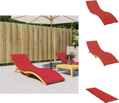 Obrázok produktu pre vidaXL Vankúš na ležadlo červený 200x70x3 cm Oxfordská tkanina - Vankúš na sedenie