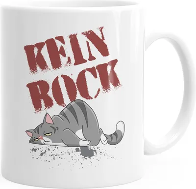 Produktbild von Kaffee-Tasse Spruch Kein Bock Katzenmotiv lustige Katze Bürotasse Spruchtasse MoonWorks® weiß unisize
