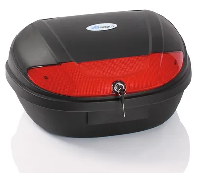 Productafbeelding van TRESKO® XXL motorkoffer/helmkoffer, ruimte voor 2 helmen, 48 liter inhoud, topcase universeel, voor scooters, motoren, bromfietsen en quads