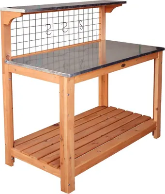 Produktbild von Pflanztisch Habau mit verzinkter Arbeitsplatte groß 101x55x117cm