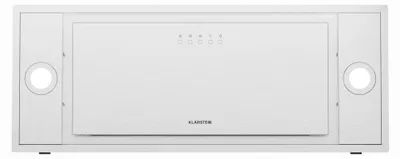 Obrázek produktu pro Klarstein TurboMax podskříňková digestoř, 75 cm, průtok vzduchu 382 m³/h, energetická účinnost A+, LED osvětlení, 3 rychlosti ventilátoru, uhlíkový filtr, bílá