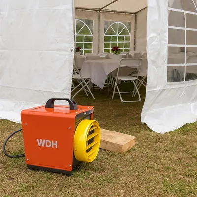 Image de Chauffage électrique Aktobis BGP031S avec raccordement pour tuyau (Ø 20 cm) et une puissance de chauffage de 3 000 watts (3 kW) !