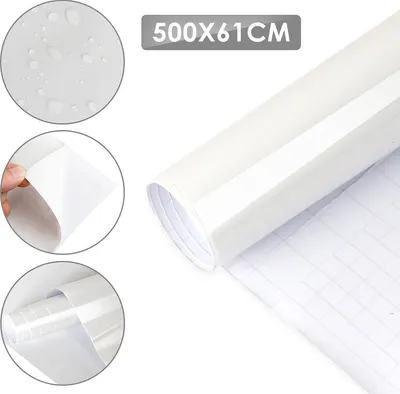 Produktbild von EINFEBEN 500*61CM Klebefolie PVC Moebel Tuer Hochglanz Schrank Glanz SelbstklebeFolie Optik Folie Fensterfolien