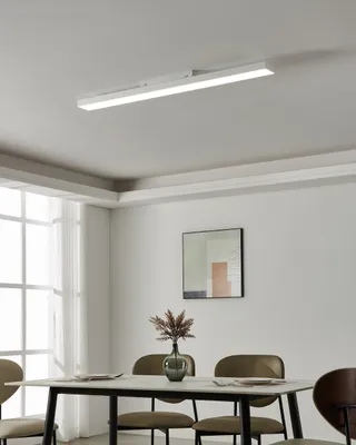 Productafbeelding van Eglo LED Smart Aufbaupanel Turcona-z Weiß 120x10cm 34,2W 3910lm RGBTW 2700K-6500K Dimmbar App Google Alexa Bluetooth ZigBee