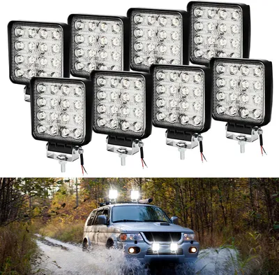 Produktbild von EINFEBEN 8x 48W LED Arbeitsscheinwerfer 12v Scheinwerfer Für Traktor, Auto, LED Strahler LKW, Offroad, PKW Zusatzscheinwerfer Rückfahrscheinwerfer Wasserdicht IP67 SUV Zusatzscheinwerfer