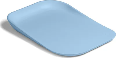 A light blue changing mat.