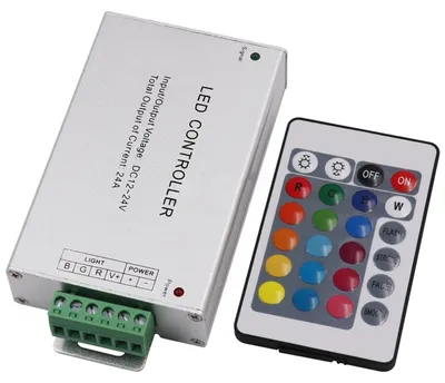 Immagine prodotto di Controllore Per Strisce Led Rgb, Radio Rf, 20 Pulsanti, 24A, 288W, Ecolight, 12/24V