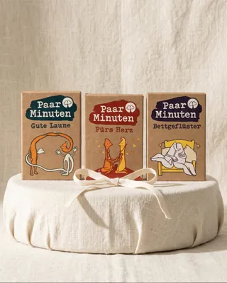 Produktbild von PaarMinuten Dreierpack – 150 spielerische Gesprächsimpulse für Paare – Perfektes Set zum Verschenken zur Hochzeit – Für Spaß, Nähe und Verbundenheit