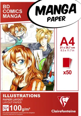 Produktbild von Clairefontaine 3329680940428, Kunstdruckpapierblock, 100 g/m², 50 Blätter