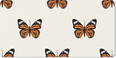 Produktbild von MuchoWow® Schreibtischunterlage Schmetterling - Insekten - Muster 80x40 cm - XXL Mauspad - Gaming Mauspad