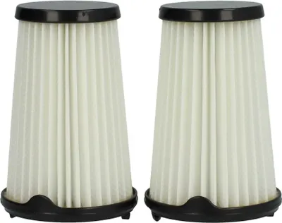 Produktbild von vhbw 2x Faltenfilter kompatibel mit AEG CX7-2-45MÖ, CX7-2-45IM, CX7-2-45I360, CX7-2-45S360 Staubsauger - Patronenfilter Schwarz Weiß Abwaschbar