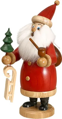 Produktbild von DWU Räuchermann Weihnachtsmann - Höhe: ca. 20 cm - Handarbeit aus dem Erzgebirge
