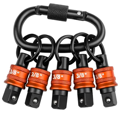 5er Set Steckschlüsselhalter 3/8" mit Karabiner