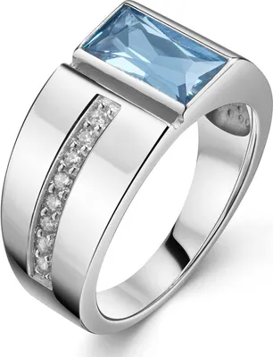 Produktbild von MATERIA Damen Bandring Silber 925 mit Zirkonia blau - Ring Schmuck rhodiniert Ringgröße 51 54 56 57 59 62 SR-151