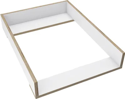 Produktbild von regalik Wickelaufsatz für Malm von IKEA, Wickeltischaufsatz für 48 cm Kommoden, Abnehmbar Wickelkommode aufsatz, Gerade Frontplatten, Weiß Superholz, 72cm x 54cm