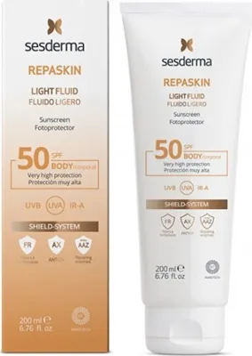 Obrázek produktu pro Lehké tělové mléko na opalování SPF 50 Repaskin (Light Fluid Sunscreen) 200 ml