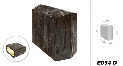 Produktbild von DECO WOOD Kopplungsstück rustikal aus Polyurethane, Verzierung Rustikal, PolyurethanBalkendeko Holzoptik (dunkelbraun - 12x23cm) Rohrabdeckung Holzimitat