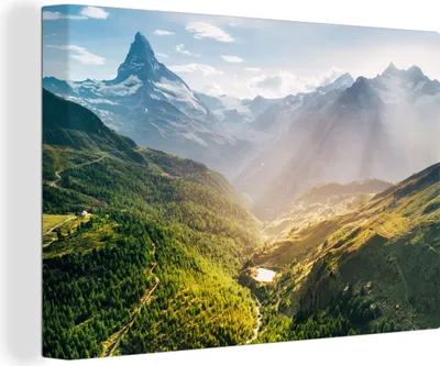 Obrázek produktu pro OneMillionCanvasses® Malba na plátně Nástěnná malba na plátně - Hory - Rostliny - Krajina - 150x100cm