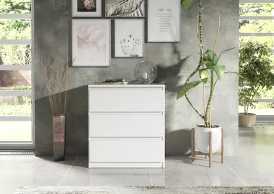 Produktbild von Praktische Kommode mit 3 Schubladen für Schlafzimmer Wohnzimmer oder Flur