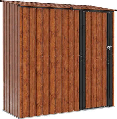 Immagine prodotto di vidaXL Casetta da giardino marrone 203 x 85,5 x 200 cm in metallo
