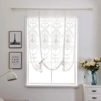 Obrázek produktu pro Průhledný závěs Famanu s pásky - 100 x 120 cm